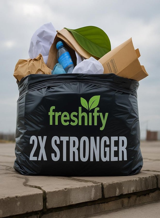 Freshify Premium Garbage Bags | 45 Pcs | Large - 24 X 32| 15 Bags *3 Rolls | Strong & Leak Proof Dustbin Bag | Black | Perfect for Home And Office Use| Wet And Dry Both - Image 4